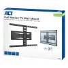 Suporte de parede para TV totalmente articulado ACT AC8357 para ecrãs de 43 a 90 polegadas, VESA 100x200 – 600x400, inclinação -15° – 3°, rotação ±30°, carga máxima 50 kg, ultraplano