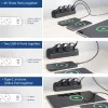 Régua de tomadas de secretária ACT com 3 tomadas Type-F, 30W Power Delivery, ligações USB Type-C/A, comprimento do cabo 1,5 metros