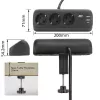 Régua de tomadas de secretária ACT com 3 tomadas Type-F, 30W Power Delivery, ligações USB Type-C/A, comprimento do cabo 1,5 metros