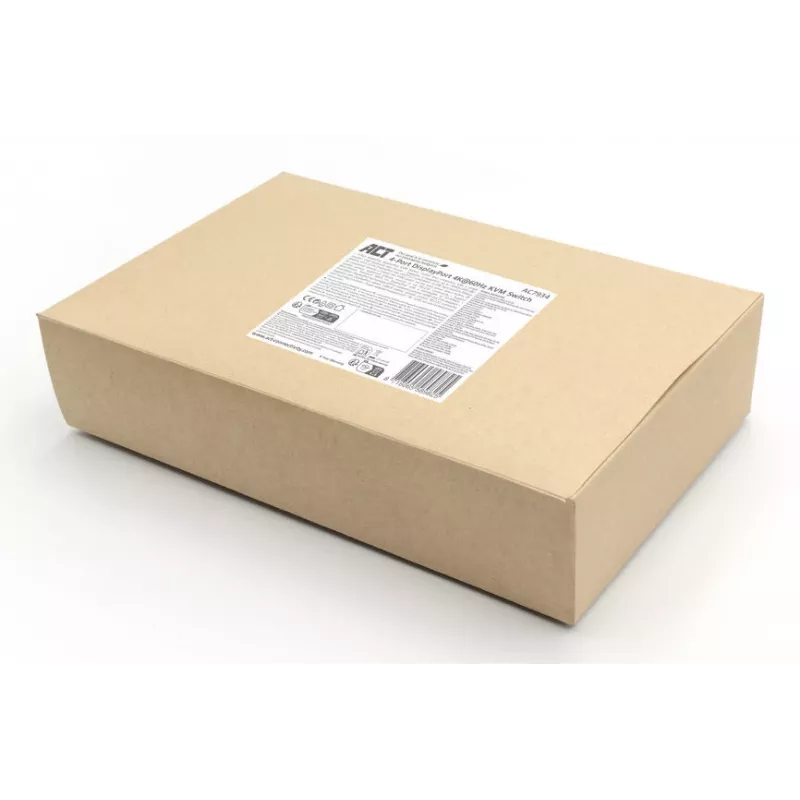 Comutador KVM ACT DisplayPort 4 portas 4K@60Hz