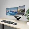 Prateleira universal ACT para portátil para braços de monitor, preto, aço, 29,5 cm (11,6 polegadas), 43,9 cm (17,3 polegadas), 9 kg, 75 x 75 mm