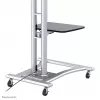Neomounts PLASMA-M1800E Suporte móvel para TV 27-70 polegadas, prateado, suporte de chão portátil, aço, 50 kg, 68,6 cm (27 polegadas), 177,8 cm (70 polegadas)