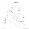 Neomounts PLASMA-C100D Suporte de teto duplo para monitor/TV 37-75 polegadas - h 67-107 cm