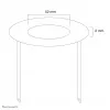 Neomounts FPMA-CRW5 Tampa de teto – diâm. 52 mm, branco, aço, teto, FPMA-C100, FPMA-C100SILVER, 2 mm, 5,2 cm