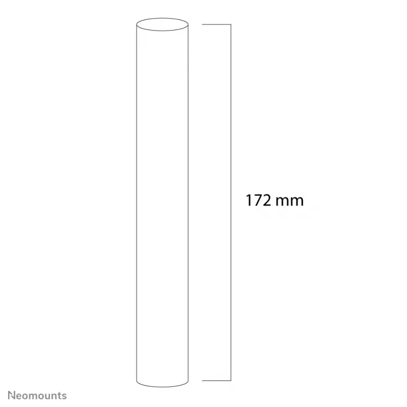Neomounts FPMA-CPCONNECTSILVER Conector de mastro de extensão, prateado, aço, 50 kg, teto, 0 - 172 mm, 0 - 60 mm
