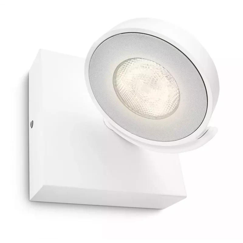 Foco LED de superfície Signify Philips Dimmable Clockwork 6,5W, 500 lm, 2700 K, IP20, branco