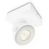 Foco LED de superfície Signify Philips Dimmable Clockwork 6,5W, 500 lm, 2700 K, IP20, branco