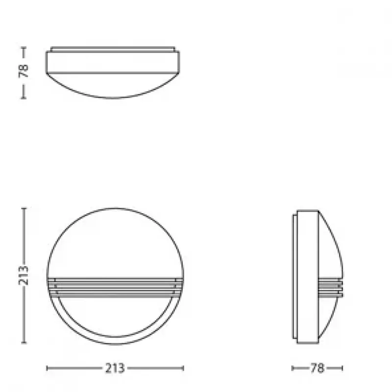 Aplique de parede exterior Philips myGarden 172963016 LED 6W, lâmpada não substituível, preto/branco, caixa em resina, 214×78 mm