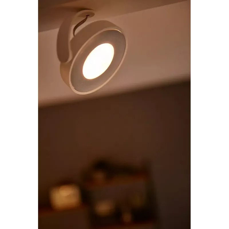 Philips WarmGlow LED Clockwork Aplique de teto/parede 4x LED, 18 W total, 2700 K, 2000 lm, regulável, IP20, branco