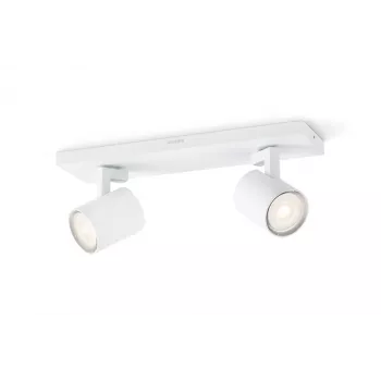 Aplique de superfície Philips myLiving 5309231P0, GU10 LED 7 W, 2700 K, 255 lm, 2 lâmpadas, regulável, branco