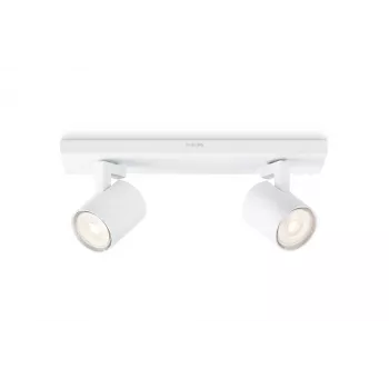 Aplique de superfície Philips myLiving 5309231P0, GU10 LED 7 W, 2700 K, 255 lm, 2 lâmpadas, regulável, branco