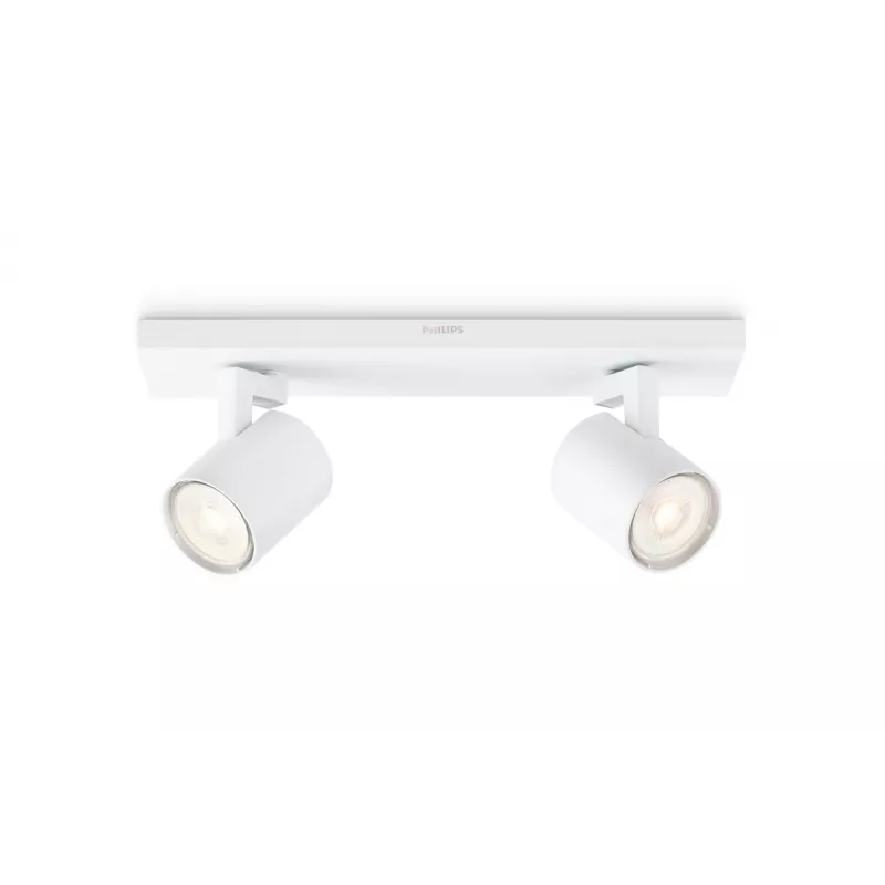 Aplique de superfície Philips myLiving 5309231P0, GU10 LED 7 W, 2700 K, 255 lm, 2 lâmpadas, regulável, branco