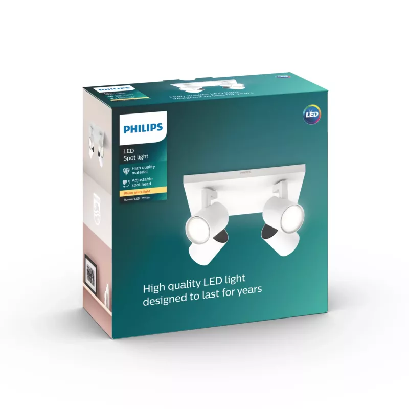 Philips myLiving 5309431P0 candeeiro de superfície GU10 LED 14 W F