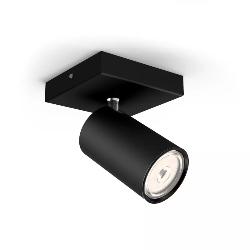 Philips myLiving Kosipo projetor de teto/parede, candeeiro de superfície, GU10, 1 lâmpada, LED, 220-240 V, preto