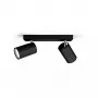 Projetor de teto/parede Signify Philips myLiving Kosipo 2x GU10 LED 220-240V IP20 preto