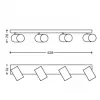 Philips myLiving Kosipo projetor de teto/parede 4x, projetor de superfície, GU10, 4 lâmpadas, LED, 220-240 V, preto