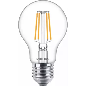 Lâmpada filamento Philips transparente 40W A60 E27 x3, 4,3 W, 40 W, E27, 470 lm, 15000 h, branco quente