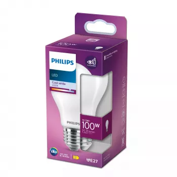 Philips lâmpada Filament fosca 100W A60 E27, 10,5 W, 100 W, E27, 1521 lm, 15000 h, branco neutro
