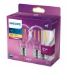 Philips lâmpada Filament transparente 40W A60 E27 conjunto de 2, 4,3 W, 40 W, E27, 470 lm, 15000 h, branco quente