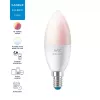 Lâmpada inteligente WiZ vela 40 W C37 E14 Wi-Fi branco classe de eficiência energética F