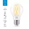 Lâmpada LED Filament inteligente WiZ A60 E27 7W (806 lm) transparente, 220–240V