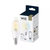 Lâmpada inteligente WiZ Filament vela transparente 4,9 W C35 E14 Wi-Fi branco