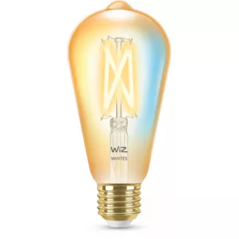 Lâmpada inteligente WiZ Filament âmbar 6,7W ST64 E27 Wi-Fi dourado