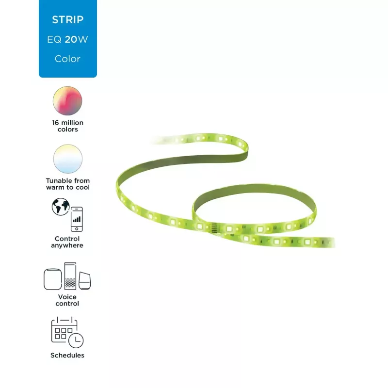 Fita de luz inteligente WiZ 929002524801 Wi‑Fi/Bluetooth 20 W branco