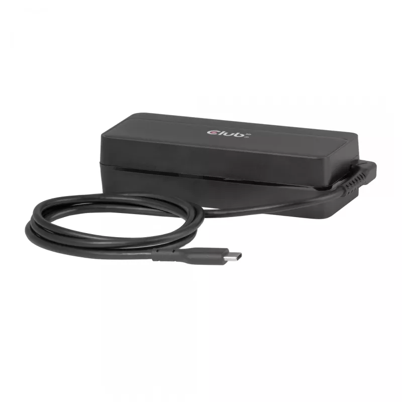 Carregador para portátil USB-C CLUB 3D 140W, alimentação, compatibilidade universal, cabo de 1 m, preto