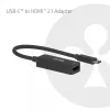 Adaptador USB-C para HDMI 2.1 Club 3D CAC-2505 — 8K@60Hz, USB Type-C para HDMI + USB, 0,12 m