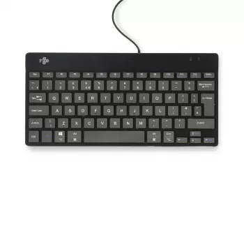 R-Go Tools teclado ergonómico R-Go Compact Break, teclado compacto com software de pausas, QWERTY (UK), com fios, preto