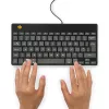 R-Go Tools teclado ergonómico R-Go Compact Break, teclado compacto com software de pausas, QWERTY (UK), com fios, preto