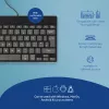 R-Go Tools teclado ergonómico R-Go Compact Break, teclado compacto com software de pausas, QWERTY (UK), com fios, preto