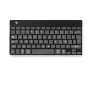 Teclado ergonómico R-Go Tools R-Go Compact Break, teclado compacto com software de pausas, AZERTY (FR), Bluetooth, preto