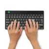 Teclado ergonómico R-Go Tools R-Go Compact Break, teclado compacto com software de pausas, AZERTY (FR), Bluetooth, preto