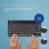 Teclado ergonómico R-Go Tools R-Go Compact Break, teclado compacto com software de pausas, AZERTY (FR), Bluetooth, preto