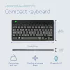 Teclado ergonómico R-Go Tools R-Go Compact Break, teclado compacto com software de pausas, AZERTY (FR), Bluetooth, preto