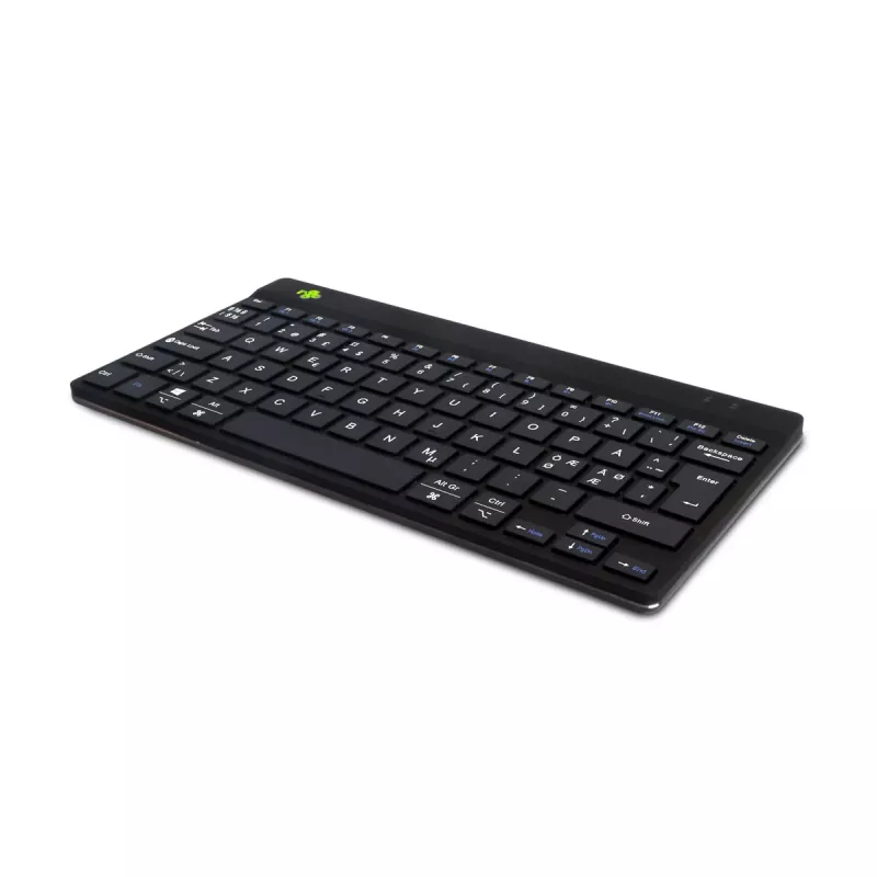 R-Go Tools teclado ergonómico R-Go Compact Break, teclado compacto com software Break, QWERTY (NORDIC), Bluetooth, preto