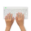 R-Go Tools teclado ergonómico R-Go Compact Break, teclado compacto com software de pausas, QWERTY (NORDIC), Bluetooth, branco