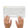 R-Go Tools teclado ergonómico R-Go Compact Break, teclado compacto com software de pausas, QWERTY (NORDIC), Bluetooth, branco