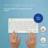 R-Go Tools teclado ergonómico R-Go Compact Break, teclado compacto com software de pausas, QWERTY (NORDIC), Bluetooth, branco