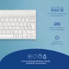 R-Go Tools teclado ergonómico R-Go Compact Break, teclado compacto com software de pausas, QWERTY (NORDIC), Bluetooth, branco