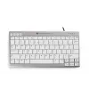 BakkerElkhuizen UltraBoard 950 BE Azerty, mini, com fios, USB, interruptores de tesoura, AZERTY, cinzento claro, branco