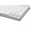 BakkerElkhuizen UltraBoard 950 BE Azerty, mini, com fios, USB, interruptores de tesoura, AZERTY, cinzento claro, branco