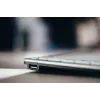 BakkerElkhuizen UltraBoard 950 BE Azerty, mini, com fios, USB, interruptores de tesoura, AZERTY, cinzento claro, branco