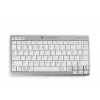BakkerElkhuizen UltraBoard 950 Wireless US Qwerty, mini, sem fios, Bluetooth, interruptores de tesoura, QWERTY, cinzento claro, branco