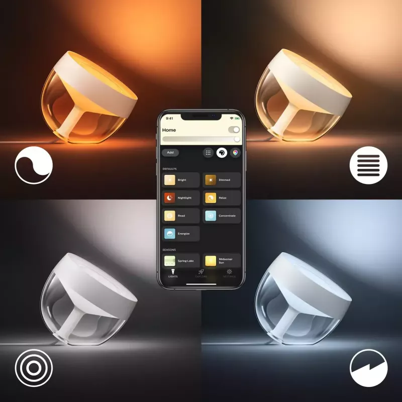 Lâmpada de mesa inteligente Philips Hue White and Colour Ambience Iris