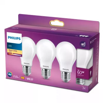 Lâmpada LED Philips branco quente 2700 K 7 W E27 E