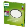 Plafonier Philips Superslim 15W LED, 4000K, IP54, 250×250 mm, preto/branco