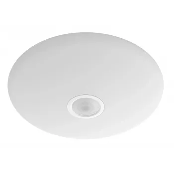 Plafonier Philips Functional Mauve 6 W LED, redondo 250×72 mm, branco, lâmpada fixa integrada